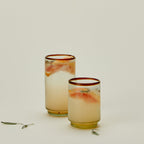 Color Rim Stacking Glass - Amber