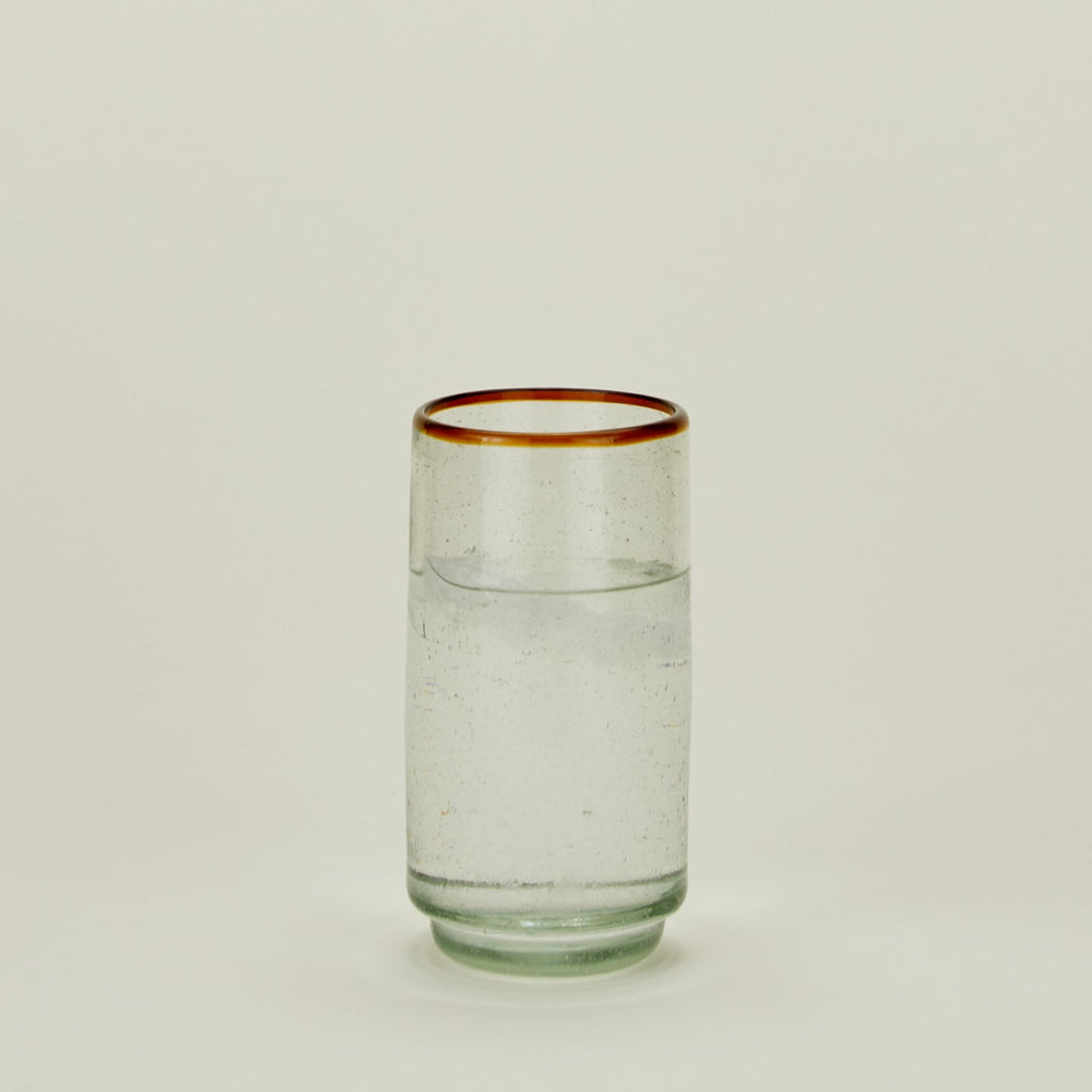 Color Rim Stacking Glass - Amber