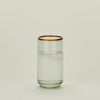 Color Rim Stacking Glass - Amber