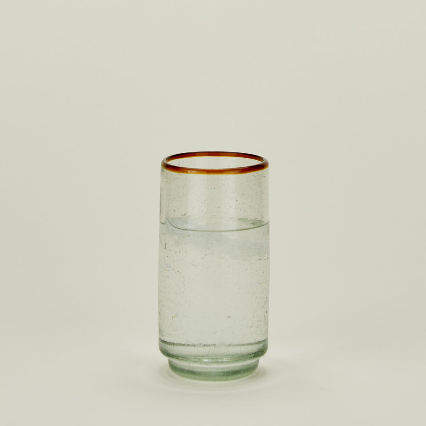 Color Rim Stacking Glass - Amber