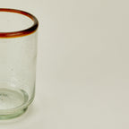 Color Rim Stacking Glass - Amber