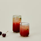 Color Rim Stacking Glass - White