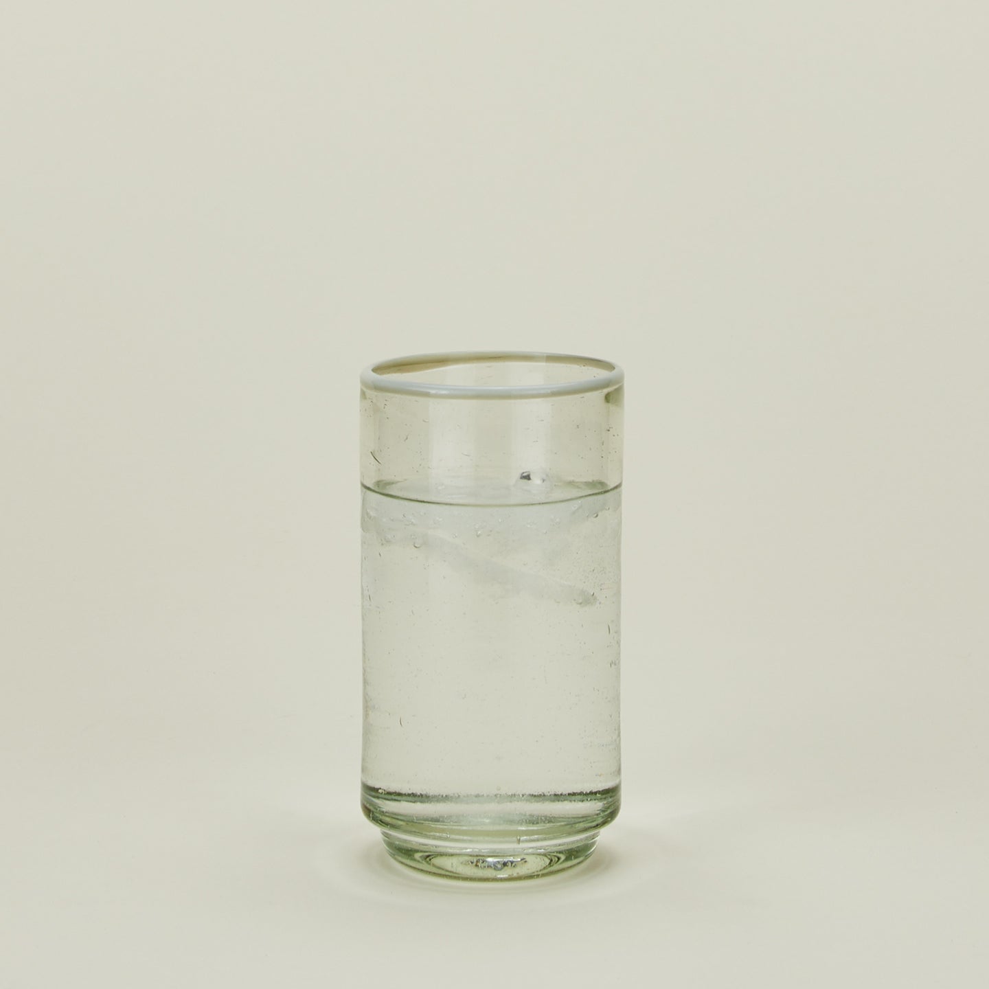 Color Rim Stacking Glass - White