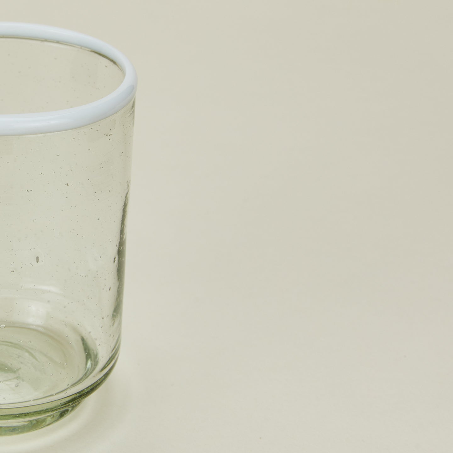 Color Rim Stacking Glass - White