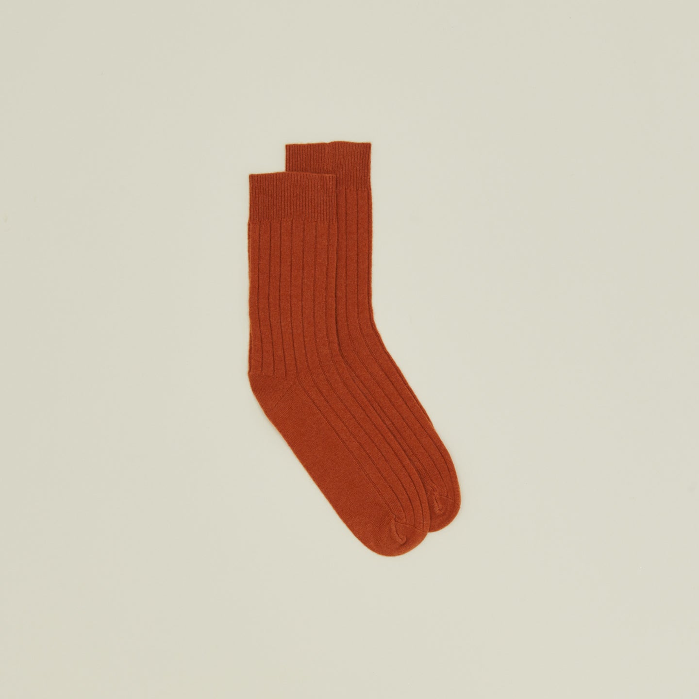 Cashmere + Merino Wool Socks - Terracotta