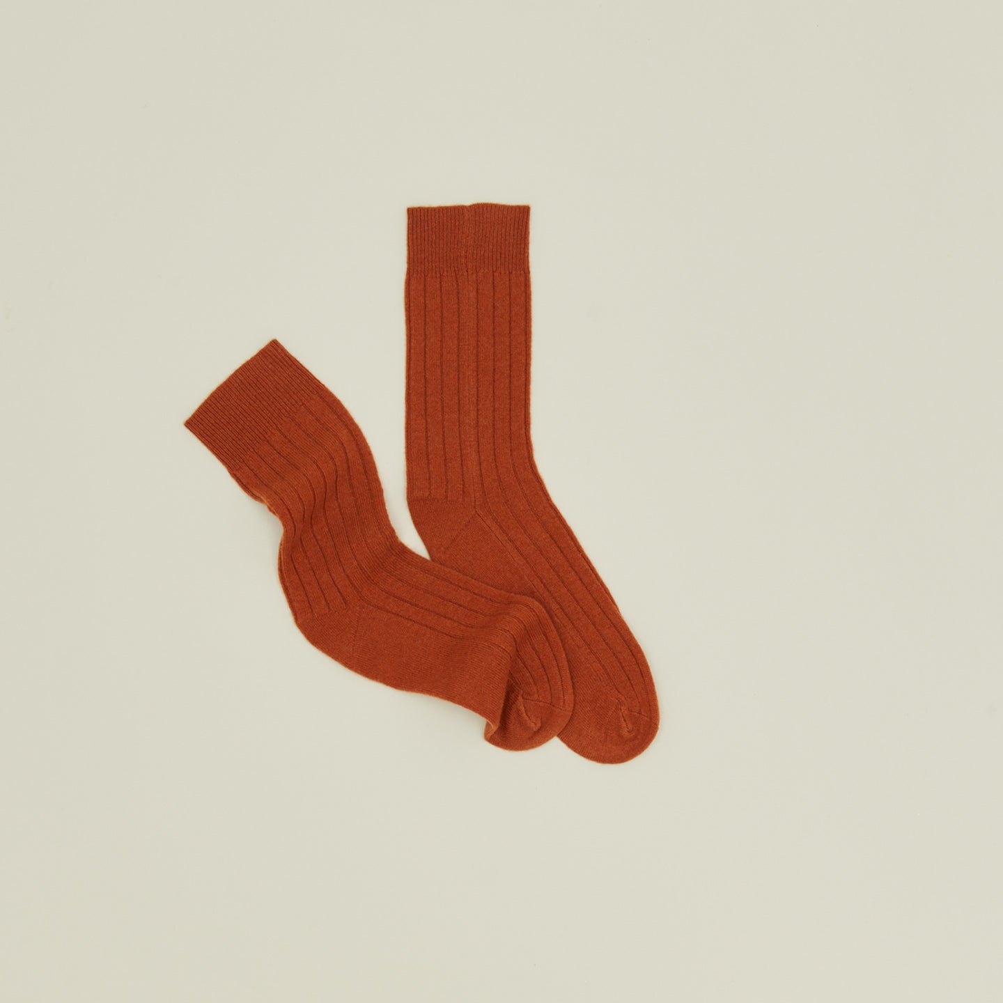 Cashmere + Merino Wool Socks - Terracotta